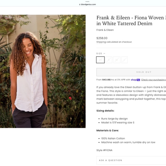 FRANK & EILEEN FIONA WOVEN BUTTON UP TATTERED WASH DENIM - Picture 4 of 10